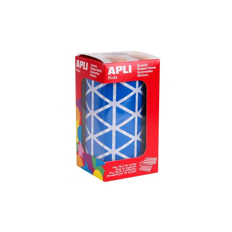 4868 APLI GOMETS TRIANGULARES 20MM ROLLO AZUL -ROLLO 2832 UNIDADES-