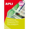 01269 APLI TRANSPARENCIAS SIN BANDA PARA INKET A4 100 MICRAS 20 HOJAS