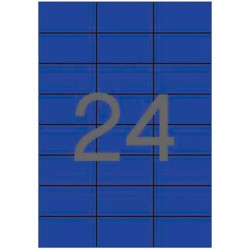 01592 APLI ETIQUETAS ADHESIVAS 70X37MM INKJET/LÁSER C/RECTOS 24 X 20H AZUL