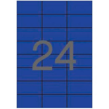 01592 APLI ETIQUETAS ADHESIVAS 70X37MM INKJET/LÁSER C/RECTOS 24 X 20H AZUL