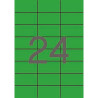 01594 APLI ETIQUETAS ADHESIVAS 70X37MM INKJET/LÁSER C/RECTOS 24 X 20H VERDE