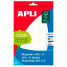 01639 APLI ETIQUETAS ADHESIVAS 16X22MM ESCRITURA MANUAL C/ROMOS 42 X 10H BLANCO