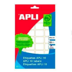 01642 APLI ETIQUETAS ADHESIVAS 20X50MM  ESCRITURA MANUAL C/ROMOS 15 X 10H BLANCO