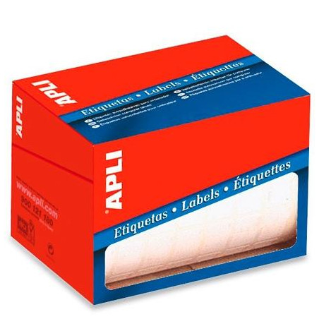 01676 APLI ETIQUETAS PARA PRECIOS 8X12MM ESCRITURA MANUAL C/ROMOS ROLLO DE 12000 BLANCO