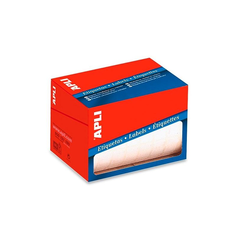 01682 APLI ETIQUETAS PARA PRECIOS 13X50MM ESCRITURA MANUAL C/ROMOS ROLLO DE 2100 BLANCO