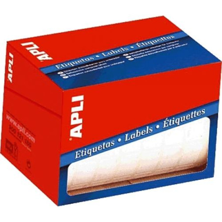 01688 APLI ETIQUETAS PARA PRECIOS 22X32MM ESCRITURA MANUAL C/ROMOS ROLLO DE 2000 BLANCO