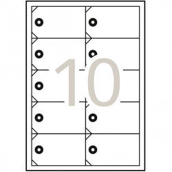 10149 APLI ETIQUETAS COLGANTES C/ARANDELA 98X57MM INKJET/LÁSER 10 X 10H BLANCO