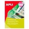 10290 APLI PACK 10 HOJAS TRANSPARENCIAS AUTOADHESIVAS A4 SIN BANDA PARA INKJET