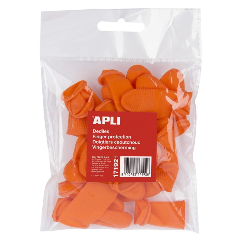 17192 APLI DEDÍLES LATEX TALLA M COLOR NARANJA -20U-