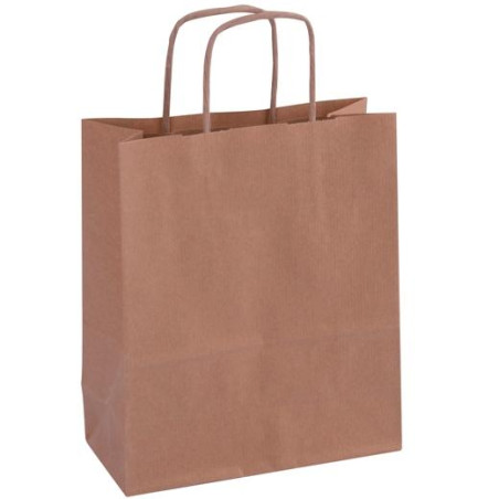 101852 APLI BOLSA CON ASAS PAPEL KRAFT 18X8X21CM MARRÓN -50U-