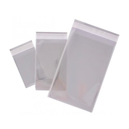 16220 APLI BOLSAS CIERRE ADHESIVO POLIPROPILENO TRANSPARENTE 80X120MM PACK 100 UD