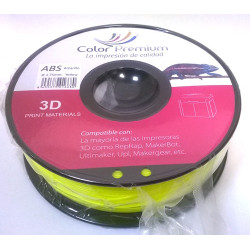 Bobina filamento 3D ABS 1.75mm color amarillo