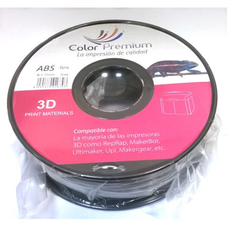 Bobina filamento 3D ABS 1.75mm color gris