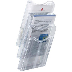 6123 CS TP ARCHIVO 2000 EXPOSITOR MURAL ARCHIPLAY 3 COMPARTIMENTOS DIN A4 VERTICAL 105X235X445 MM CRISTAL TRANSPARENTE