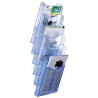 6126 AZ TP ARCHIVO 2000 EXPOSITOR MURAL ARCHIPLAY 6 COMPARTIMENTOS DIN A4 VERTICAL 190X235X685 MM AZUL TRANSPARENTE