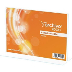 6147A CS TP ARCHIVO 2000 EXPOSITOR SOBREMESA ARCHIVO 2000 "PREMIUM" EN FORMA DE T DIN A5 HORIZONTAL ESPESOR 3 MM 75X210X155 MM