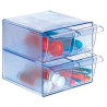 6704 AZ TP ARCHIVO 2000 ORGANIZADOR ARCHICUBO 4 CAJONES 190X150X150MM AZUL TRANSPARENTE