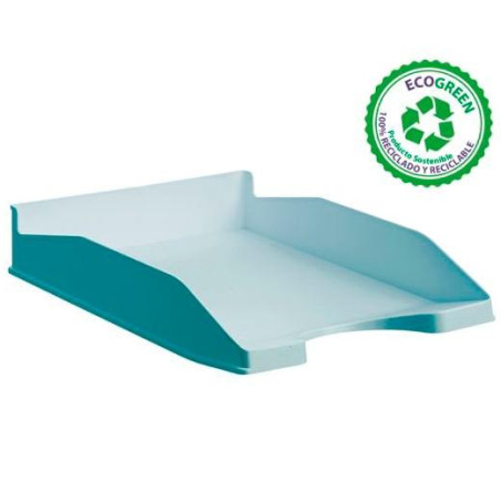 742 AZ PS ARCHIVO 2000 BANDEJA ECOGREEN APILABLE 3 POSICIONES 345X255X60MM RECICLADO AZUL PASTEL