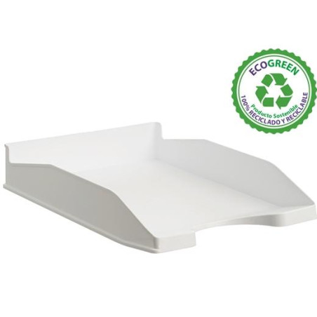 742 BL PS ARCHIVO 2000 BANDEJA ECOGREEN APILABLE 3 POSICIONES 345X255X60MM RECICLADO BLANCO PASTEL