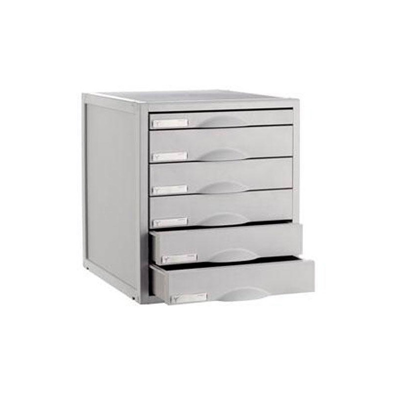 8206C GS ARCHIVO 2000 MÓDULO ARCHISYSTEM DE 6 CAJONES 356X316X362 MM GRIS