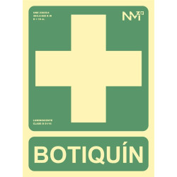 6170-05H VE ARCHIVO 2000 SEÑAL "BOTIQUÍN" 224X300 PVC VERDE