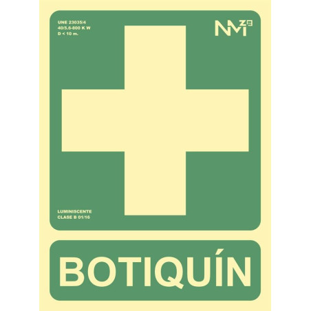 6170-05H VE ARCHIVO 2000 SEÑAL "BOTIQUÍN" 224X300 PVC VERDE