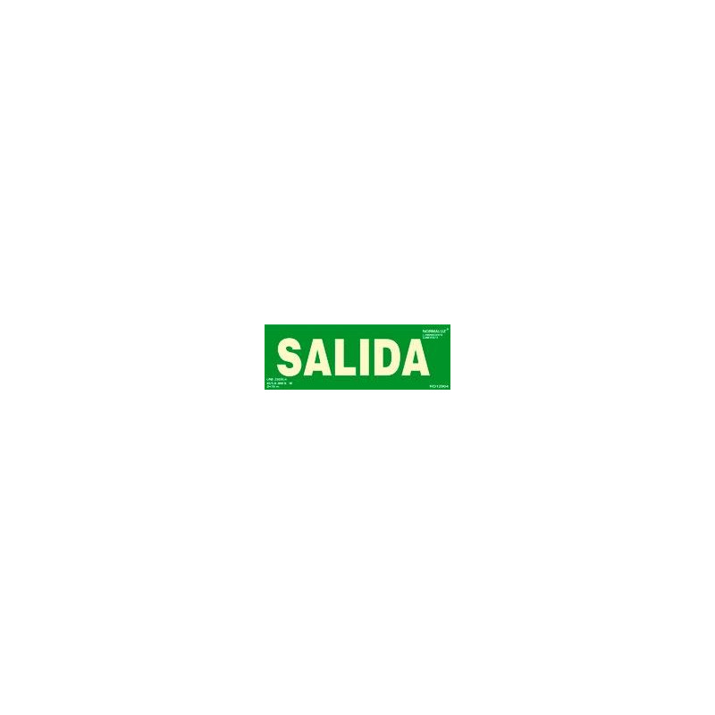 6170-06H VE ARCHIVO 2000 PACK DE 2 SEÑALES "SALIDA" 300X105 PVC VERDE