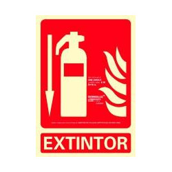 6171-01H RJ ARCHIVO 2000 SEÑAL "EXTINTOR" 210X300 PVC ROJO