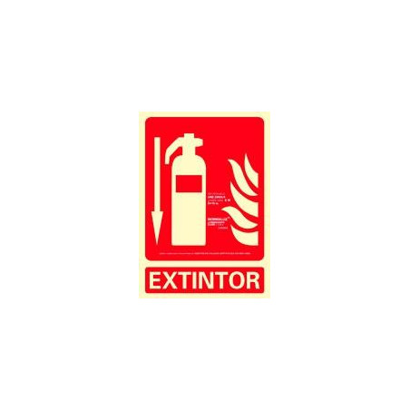 6171-01H RJ ARCHIVO 2000 SEÑAL "EXTINTOR" 210X300 PVC ROJO