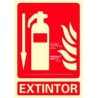 6171-01H RJ ARCHIVO 2000 SEÑAL "EXTINTOR" 210X300 PVC ROJO