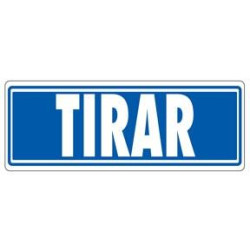 6177-03 GS ARCHIVO 2000 SEÑAL "TIRAR" 175X65 PVC GRIS