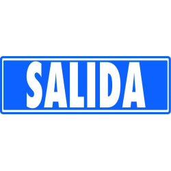 6177-07 GS ARCHIVO 2000 SEÑAL "SALIDA (SIN INDICADOR)" 175X65 PVC GRIS