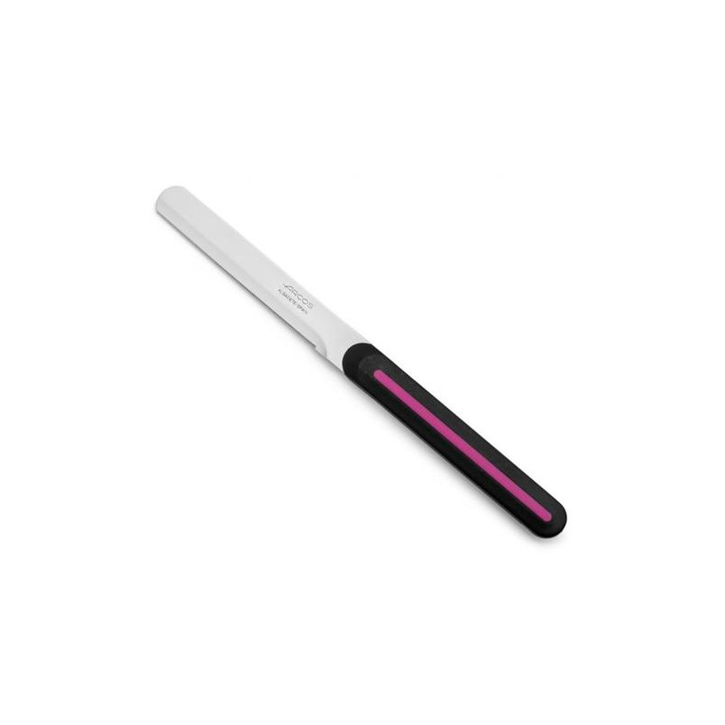 373631 ARCOS CUCHILLO DESAYUNO NEGRO-FUCSIA POLIPROPILENO