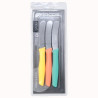 859900 ARCOS CUCHILLO MANTEQUILLA SERIE NOVA JUEGO DE 3 PIEZAS COLORES PASTEL