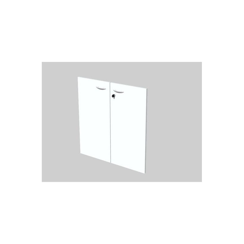 60067M-3 ARTEXPORT PAREJA DE PUERTAS PARA ESTANTERÍA BAJA PRESTO 18MM CON CERRADURA BLANCO