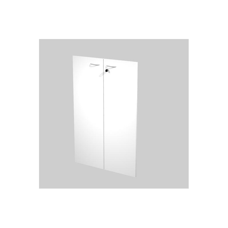 60069M-3 ARTEXPORT PAREJA DE PUERTAS PARA ESTANTERÍA MEDIA PRESTO 18MM CON CERRADURA BLANCO