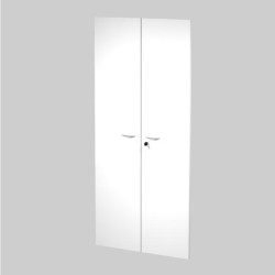 60075M-3 ARTEXPORT PAREJA DE PUERTAS PARA ESTANTERÍA ALTA PRESTO 18MM CON CERRADURA BLANCO