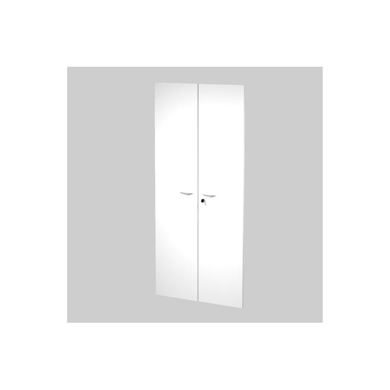 60075M-3 ARTEXPORT PAREJA DE PUERTAS PARA ESTANTERÍA ALTA PRESTO 18MM CON CERRADURA BLANCO