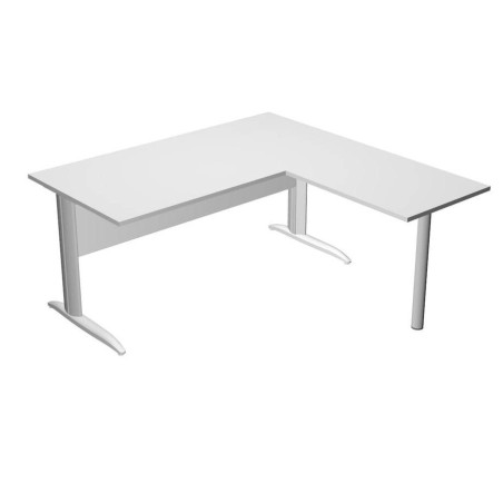 ML003M-BL ARTEXPORT MESA ESCRITORIO PRESTO CON PATAS METAL 160 + ALA LATERAL 79X60 BLANCO