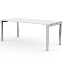 @67002+87711Nx2-AN+8 ARTEXPORT MESA ESCRITORIO 140 VENERE 60 CON 4 PATAS DE METAL 40X40MM TABLERO DE 22MM BLANCO