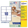 L4744REV-25 AVERY ETIQUETAS ADHESIVAS REMOVIBLES 96X50