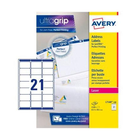 L7160-100 AVERY ETIQUETAS ADHESIVAS 63