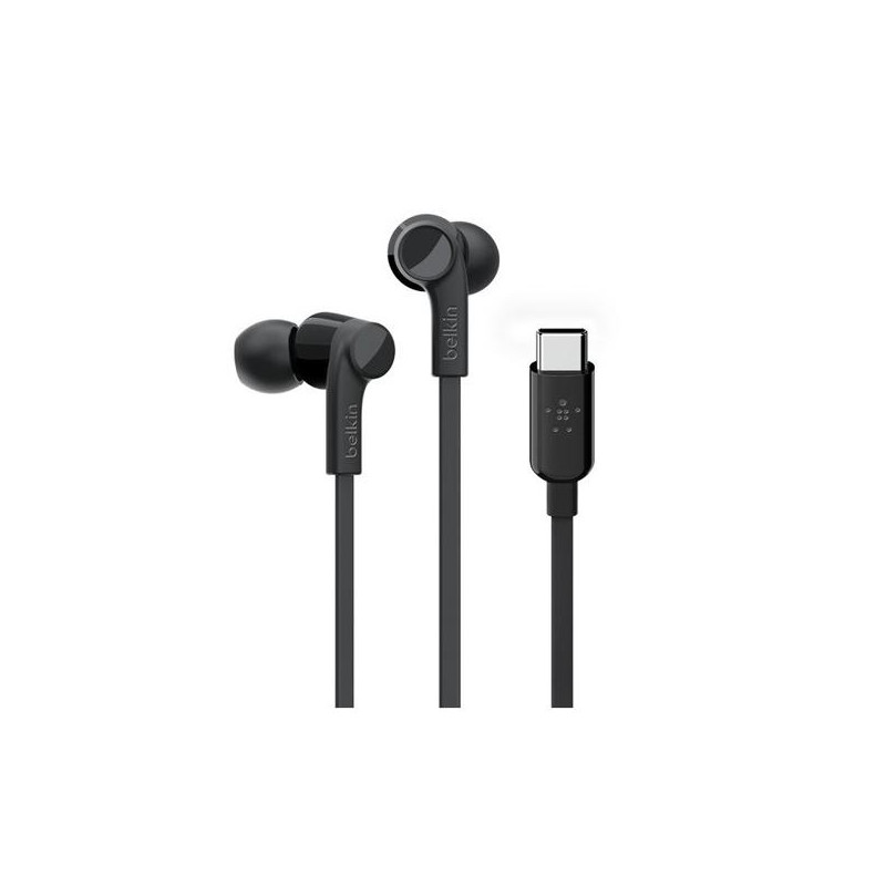 G3H0002BTBLK BELKIN AURICULAR UNIVERSAL USB-C CON MICROFONO NEGRO