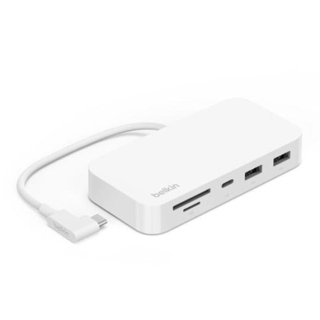 INC011BTWH BELKIN HUB USB-C A 2XUSB-A 1XUSB-C 1XGB RJ45 1XLECTOR SD/MICROSD C/ SOPORTE DE MONTAJE