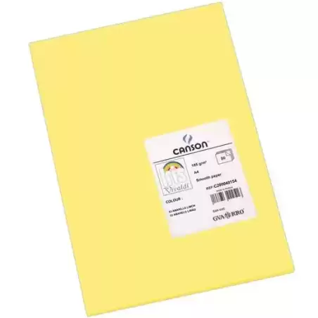 C200040154 IRIS CARTULINA 210X297MM 185GR AMARILLO LIMÓN -50U-