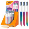 511031 BIC BOLÍGRAFO 4 COLORES GRADIENT CUERPO BLANCO/MULTICOLOR SURTIDOS EXPOSITOR 30 UD