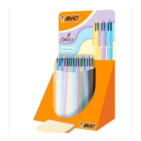 517319 BIC BOLÍGRAFO 4 COLORES CUERPO PASTEL SURTIDOS EXPOSITOR 30 UD