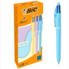 517320 BIC BOLÍGRAFO 4 COLORES CUERPO PASTEL SURTIDOS CAJA 12 UD