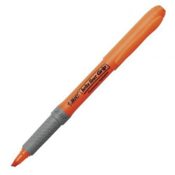 811933 BIC MARCADOR FLUORESCENTE HIGHLIGHTER GRIP PUNTA BISELADA NARANJA CAJA 12 UD