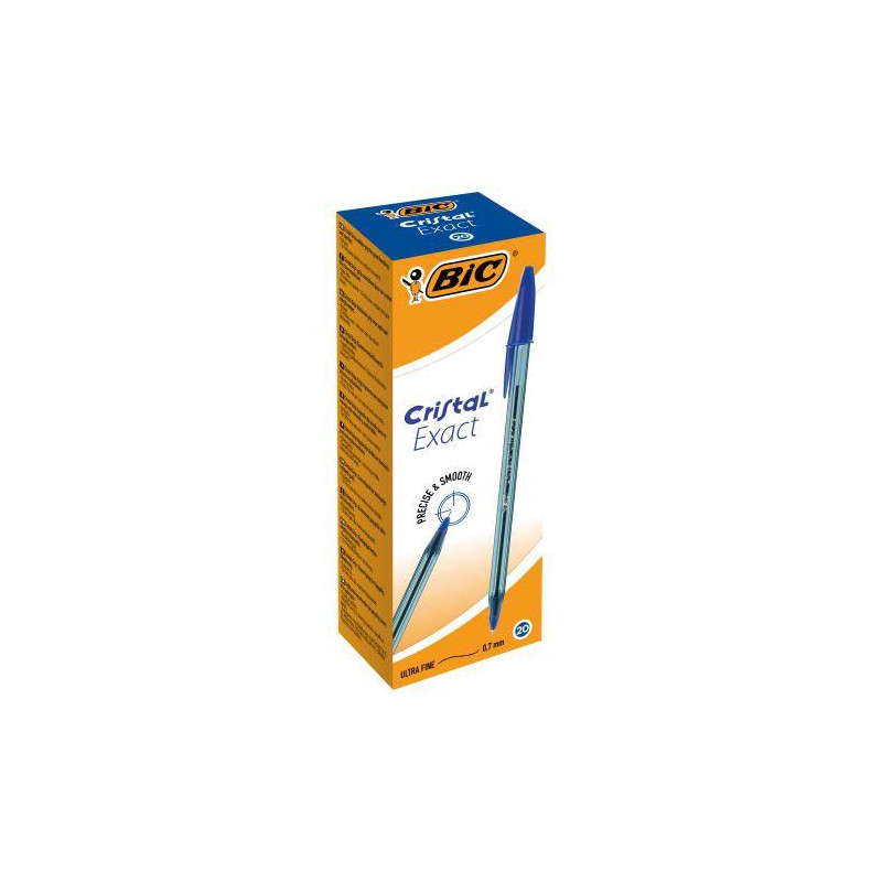 992605 BIC BOLÍGRAFO CRISTAL EXACT ULTRA FINE AZUL CAJA 20 UD